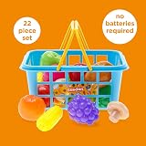 Casdon Fruit & Veg Assorted Toy Basket with 21 Pieces for Children 2+ view 2