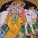 Lord Krishna Indian Decor Cotton Tapestry Poster Size Black Wall Hanging 42X30 Inches