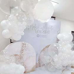 RUBFAC 129pcs Clear Balloons Different Sizes 18 12