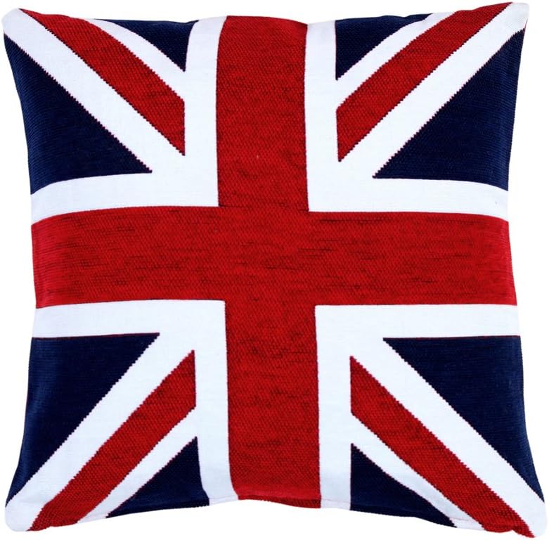 Ehc Chenille Jacquard Union Jack Cushion Cover Amazon Co Uk