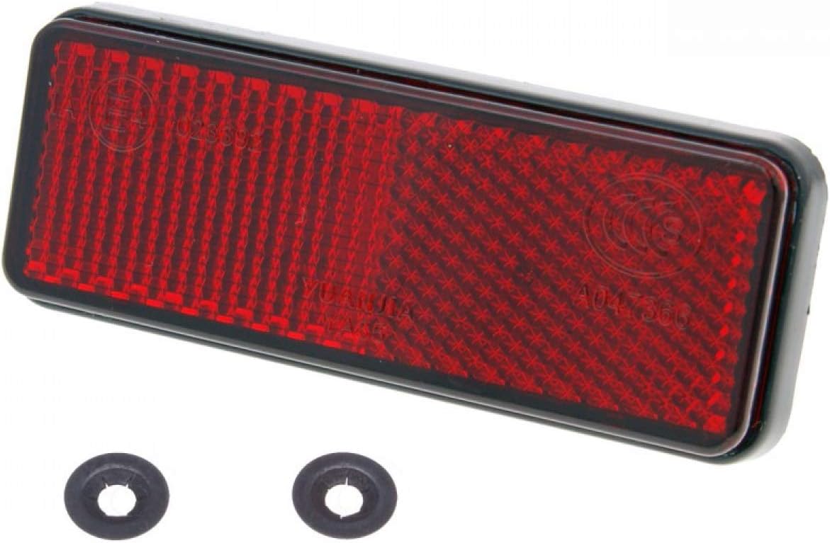 Riflettore Posteriore Rettangolare Rosso - 33,8 X 87,5 Mm, Per Moto E Scooter - Foto 4