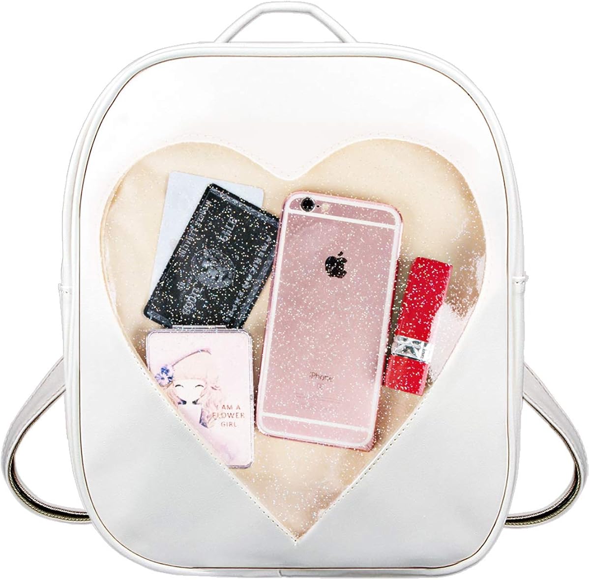clear heart purse