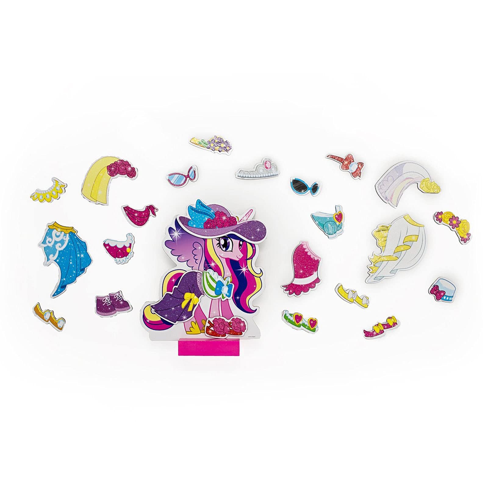 My Little Pony Magnetic Dress Up Doll Figures with 25 Wardrobe Accessories | MLP Toys & Games for Girls Playset Stand (My Bundle)
