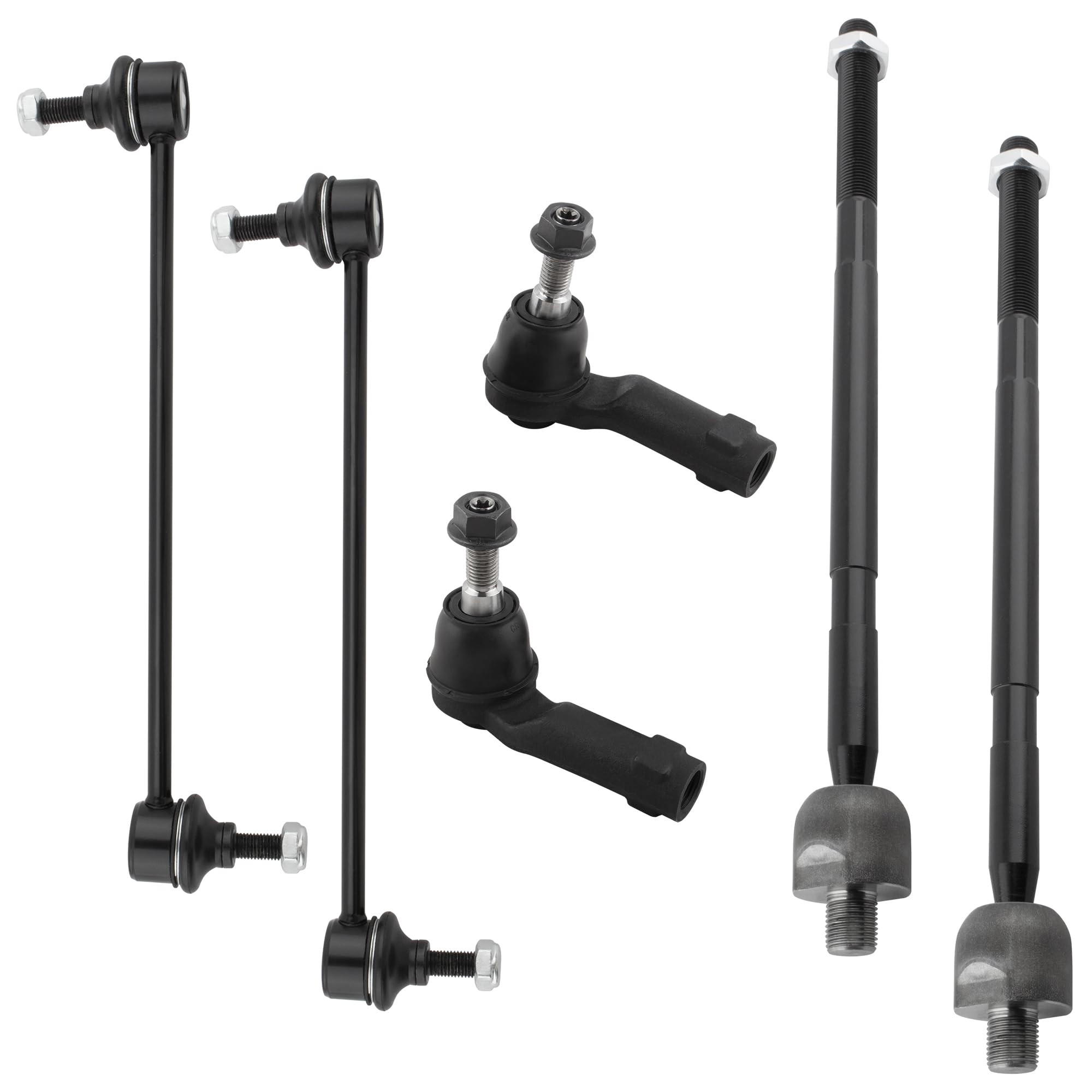 Photo 1 of WEDOAUTO 6Pcs Suspension Kit Front Outer Inner Tie Rods + Stabilizer Sway Bar End Links Left Driver & Right Passenger Fit For Dodge Dart 2013-2016 Sedan Replace# ES801129 ES801128 EV801132 K750691