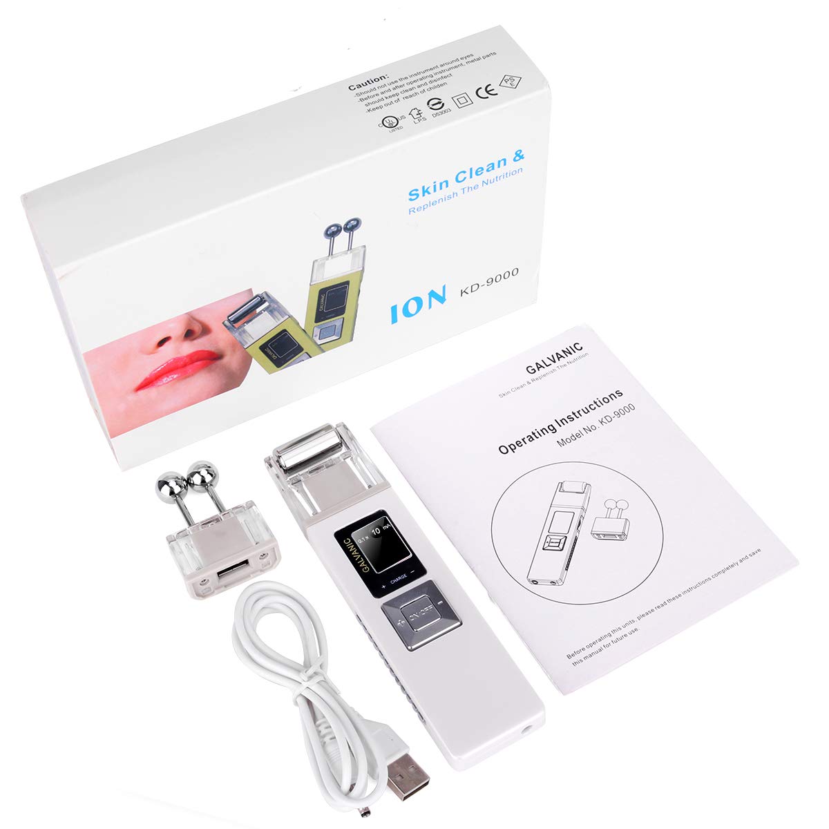 Portable Galvanic Microcurrent Skin Firming Machine, Anti-aging Face Lift Massager Home Use Beauty Salon Device: Beauty