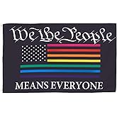 AZ FLAG - We The People Rainbow Flag - 2x3 Ft - 100D Polyester Gay Lgbt American Banner with Two Metal Grommets - Fade Resistant - Vivid Colors - 2' x 3' Feet - 90x60 Cm