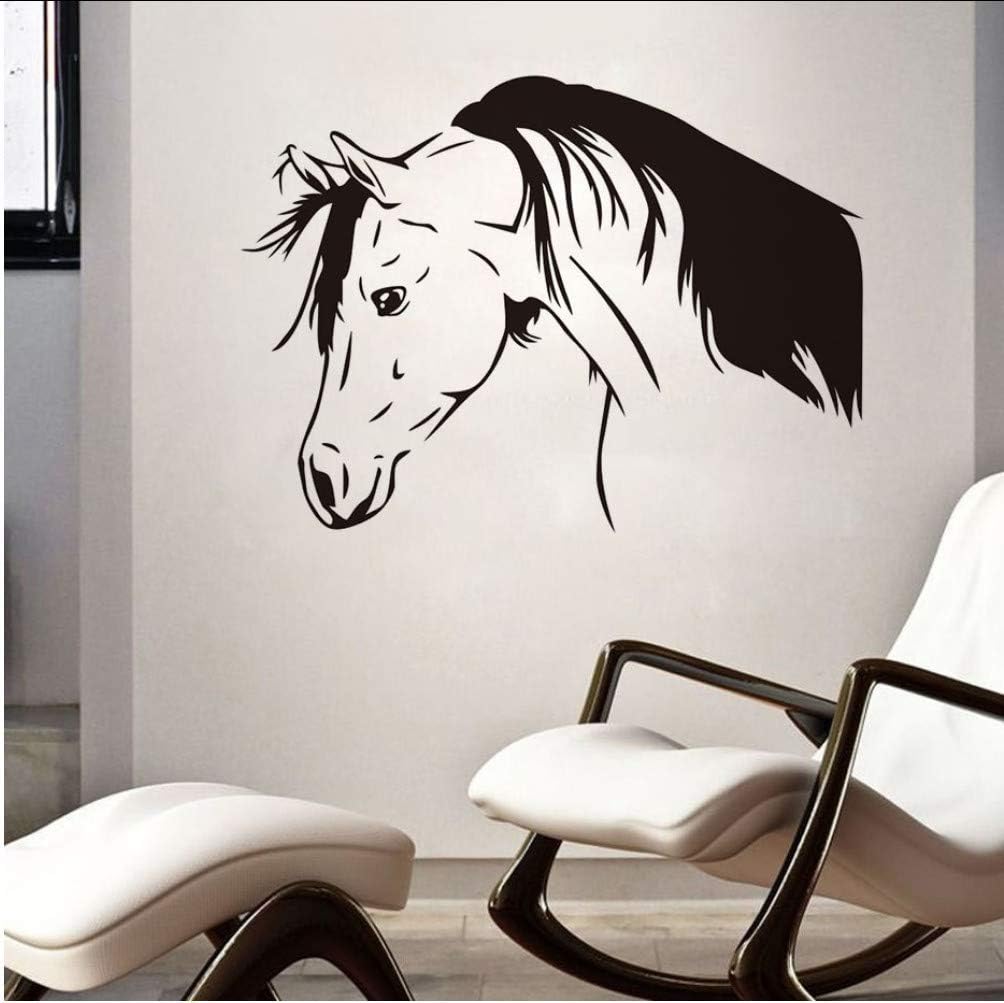 Calcomanías de pared de silueta de caballo de dormitorio para niñas más