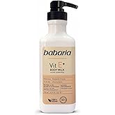 Babaria Vitamin E Body Milk - Moisturizing Body Lotion for Women and Men - Dry Skin Body Cream - Boosts Collagen Production, Skin Elasticity - 16.9 oz