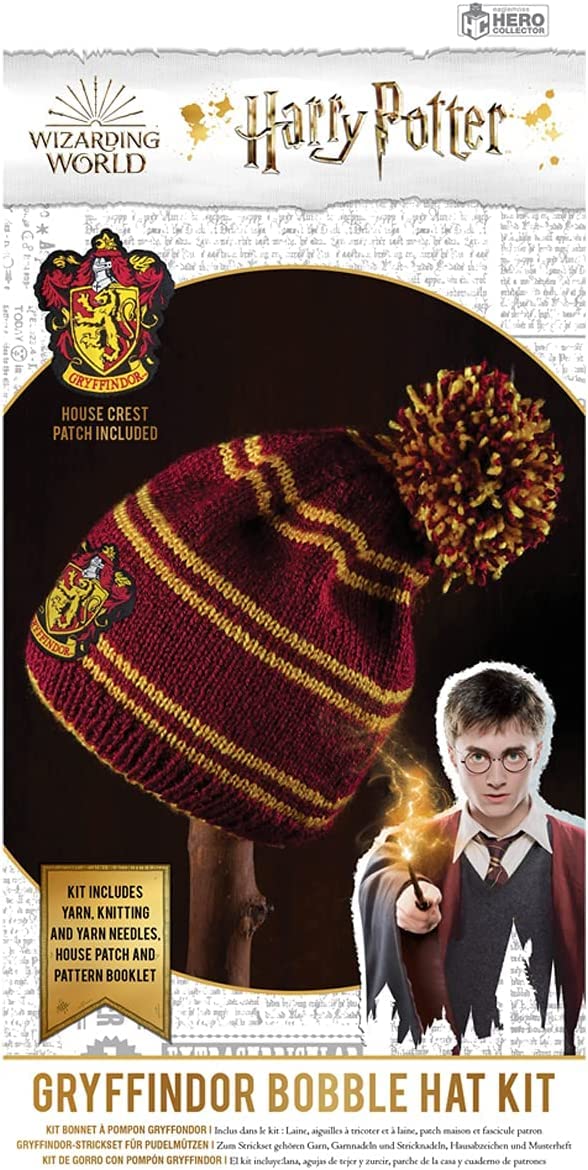 Harry Potter - Knitting craft set bobble hat - Gryffindor