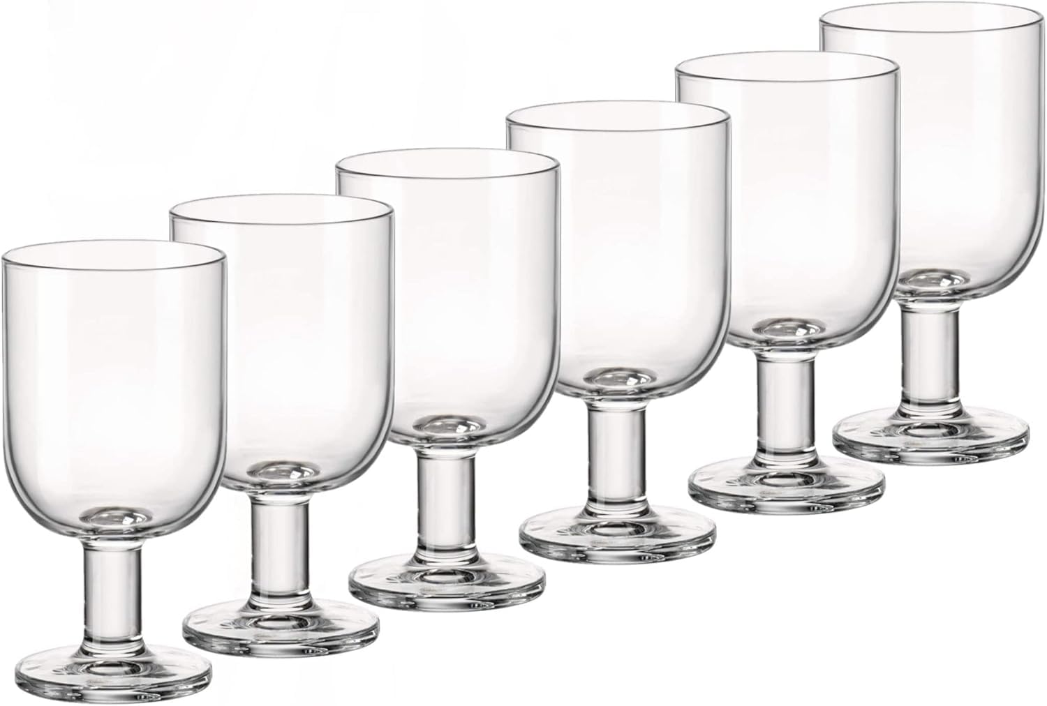 Bormioli Rocco 091212 Hosteria, Pack of 6 Goblet, Glass, cl 34,5