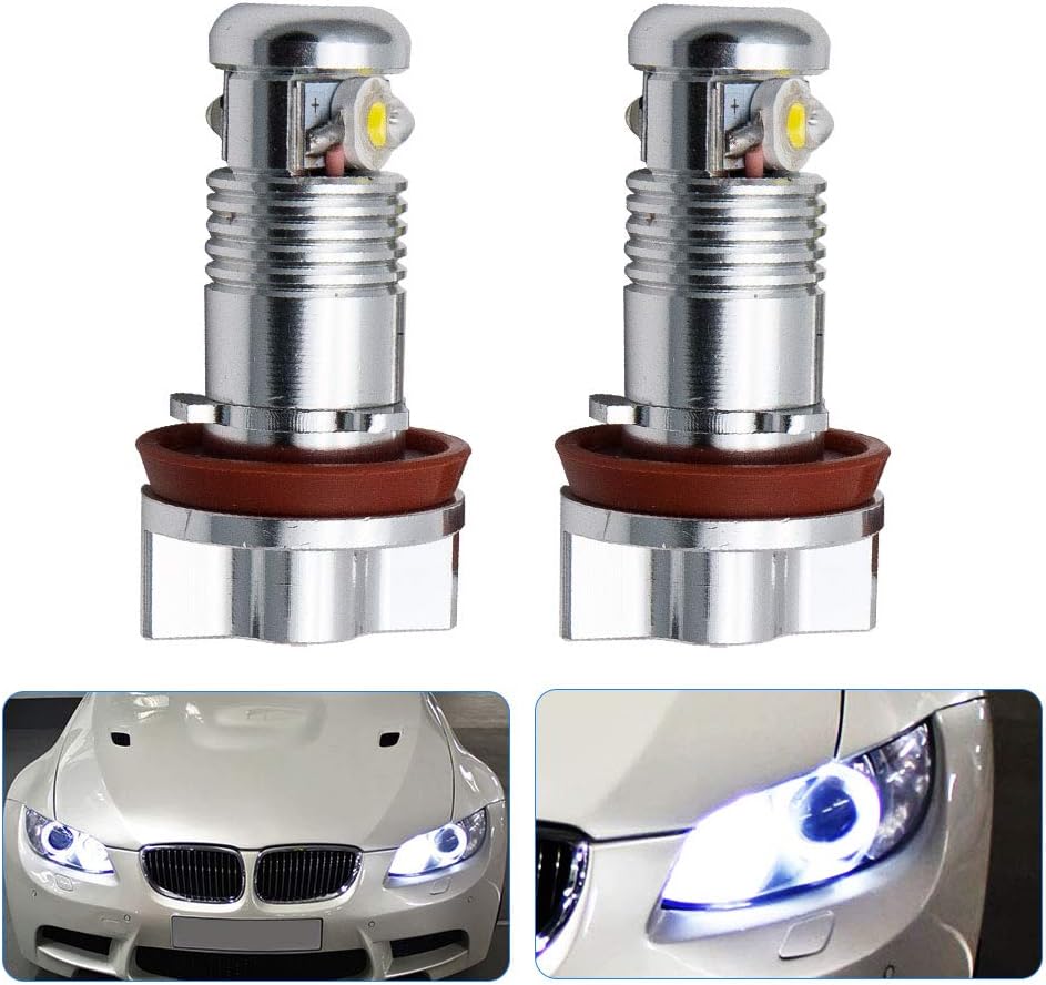LED Angel Eyes Halo Ring Light,Maso Daytime Running Lights DRL H8 Bulbs