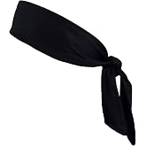 Headbands Tie on Headband for Women Men Running Athletic Hair Head Band Elastic Sports Sweat Basketball Sweatband Stetchy Yoga Workout Sweatbands Adjustable Non-Slip Moisture Wicking