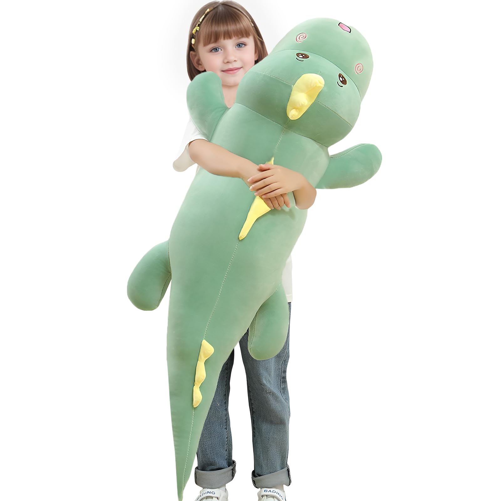 Photo 1 of 32" Giant Dinosaurs Plush Toy Pillow, Cute Dinosaur Stuffed Animals Doll, Soft Back Cushion Big Dinosaur Plushies, Gift for Kids Boys, Birthdays, Easter