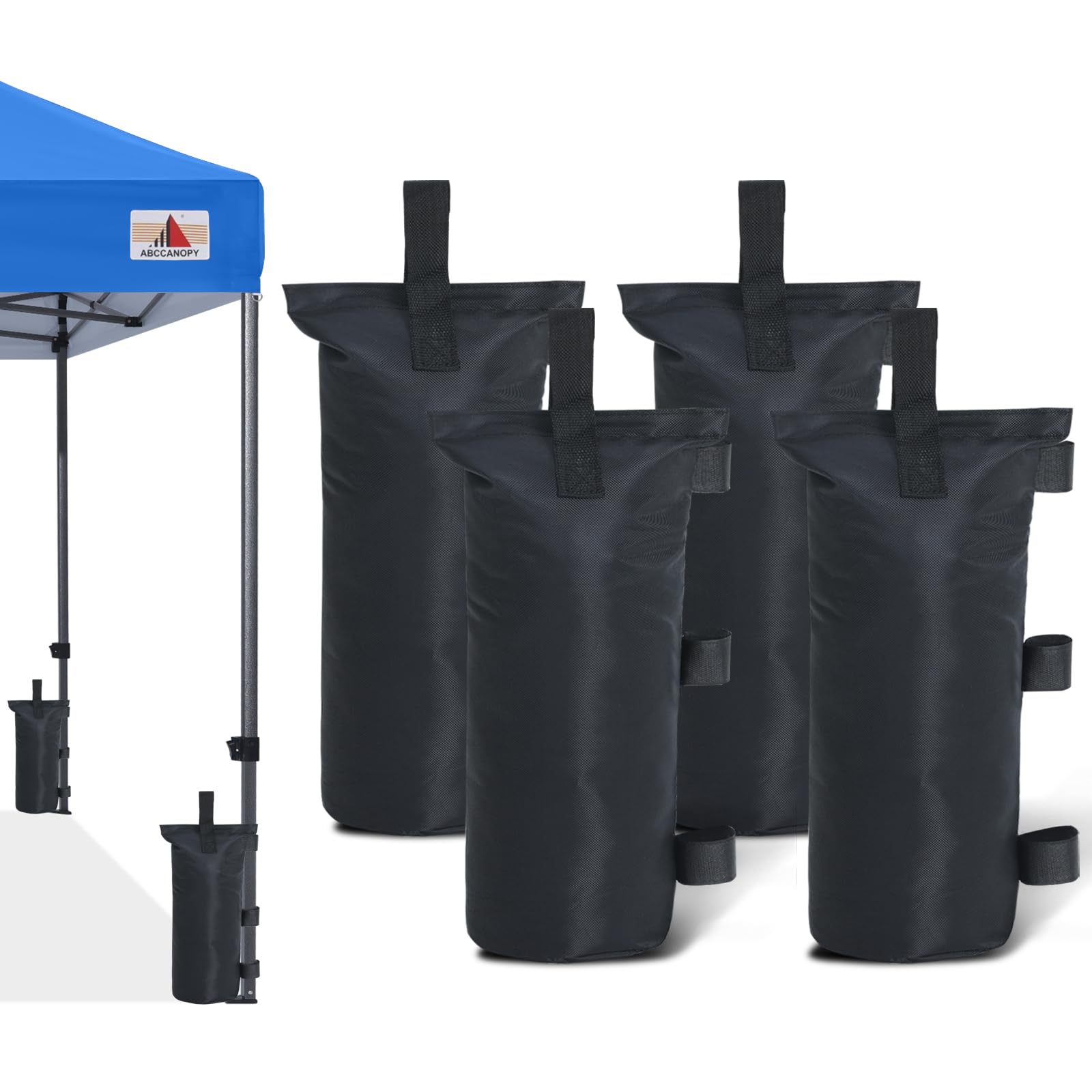 ABCCANOPY 84 Lbs Gazebo Weight Bags Industrial Grade Sand bags (4 Pack, Black)