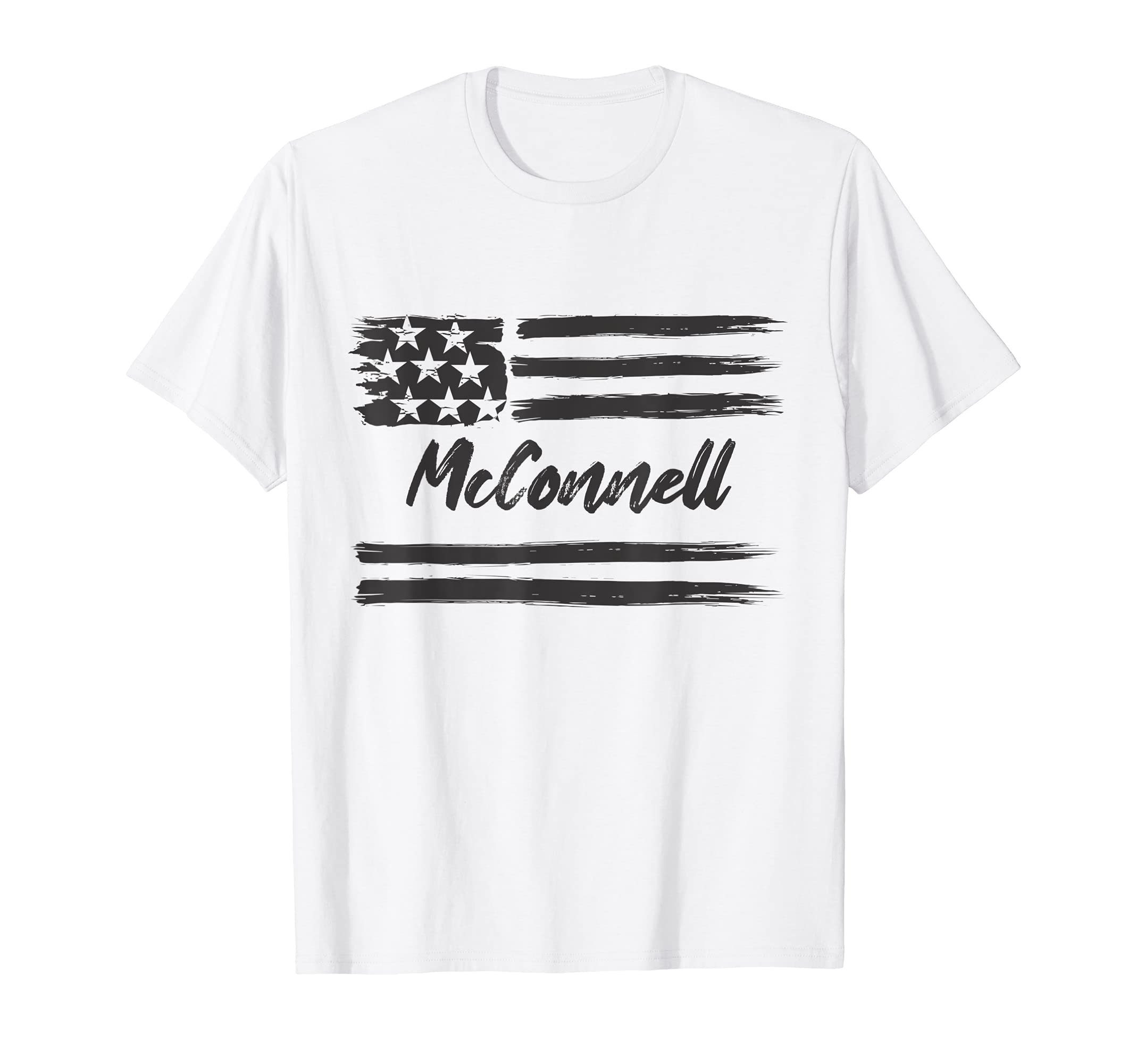 McConnell - Personalized Name, Stars and Stripes, USA Flag T-Shirt
