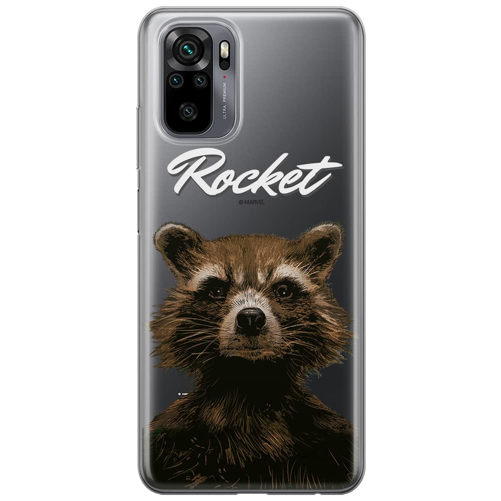 ERT GROUP mobile phone case for Xiaomi REDMI NOTE 10/ 10S original and officially Licensed Marvel pattern Rocket 006 optimally adapted to the shape of the mobile phone, partially transparent