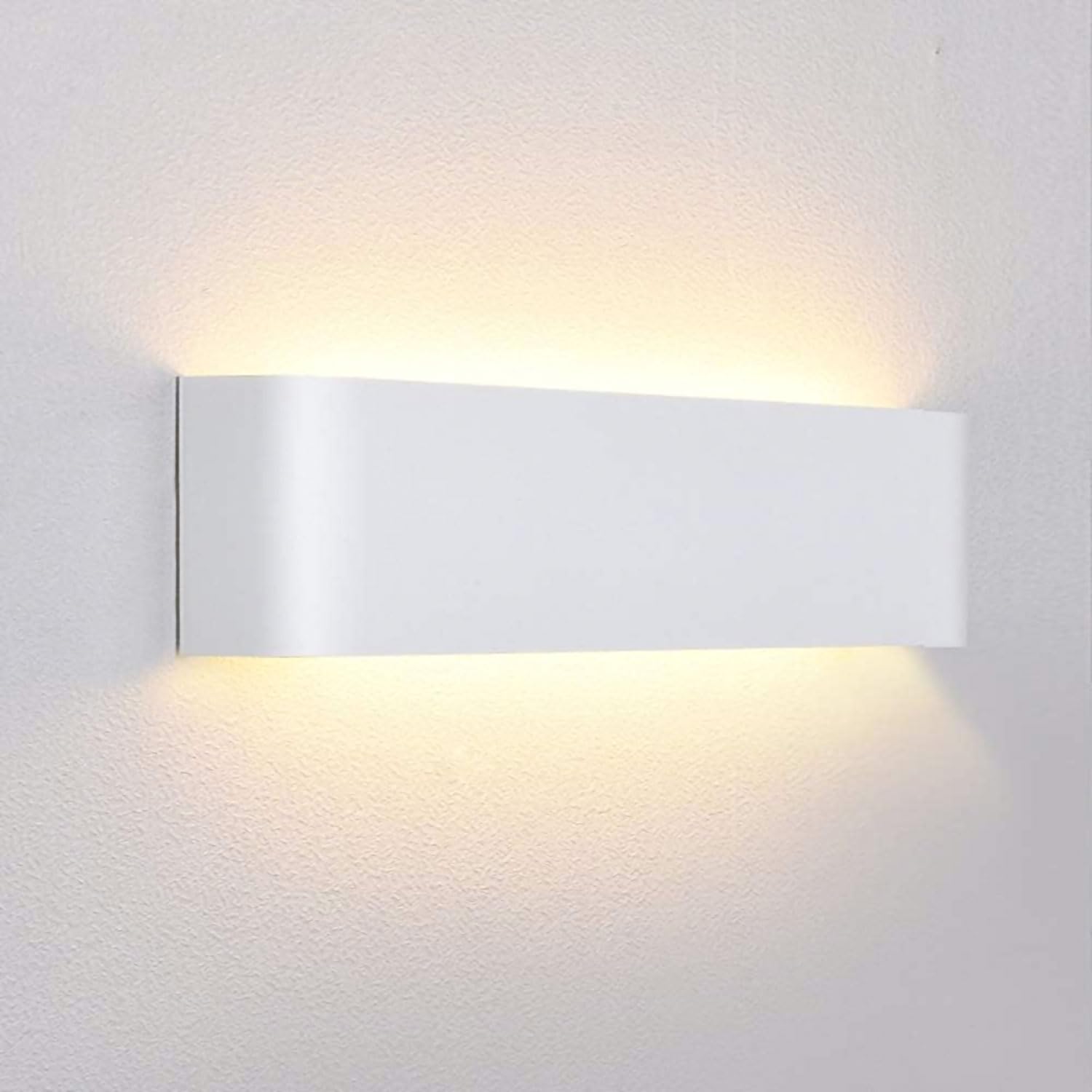 Lightsjoy 16W Indoor Wall Lights, 30CM Modern Wall Lamps with Up Down Light IP44 Pure Aluminum Modern Wall Sconce, Interior Wall LED Lights for Bedroom Corridor Living Room Staircase Warm White
