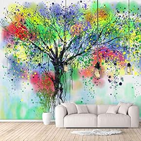 Wall Murals for Bedroom Abstract Great Tree Removable Wallpaper Peel and Stick Wall Stickers - 66x96 inches