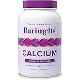 Barimelts Calcium Citrate with Vitamin D3 & Magnesium, 120 Smooth-Dissolving Tablets (1-Month Supply), Bariatric Calcium Supplements for Women, Natural Berry Flavor​