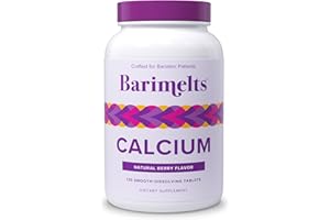 Barimelts Calcium Citrate with Vitamin D3 & Magnesium, 120 Smooth-Dissolving Tablets (1-Month Supply), Bariatric Calcium Supplements for Women, Natural Berry Flavor​