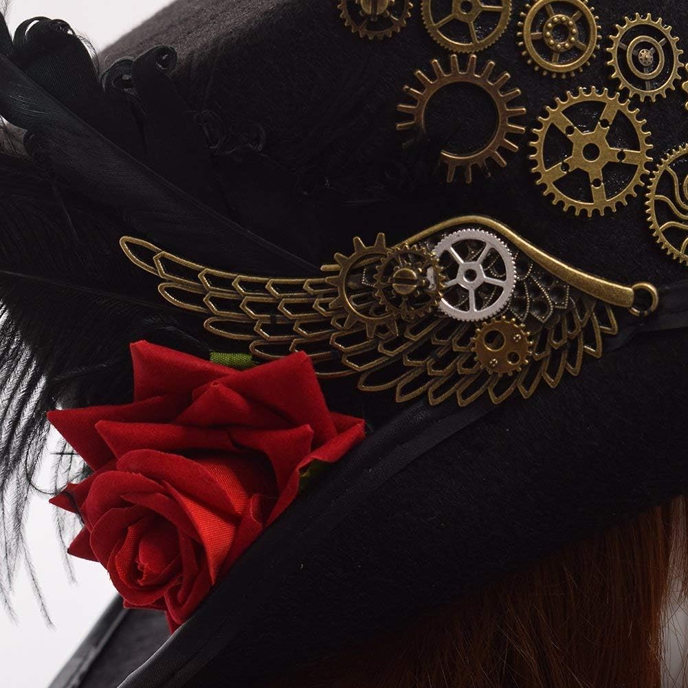 GRACEART Unisex Steampunk Top Hats with Goggles for Men Women (Various styles): Toys & Games