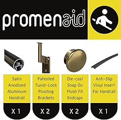 Promenaid 4ft Flush Handrail Kit - Architectural