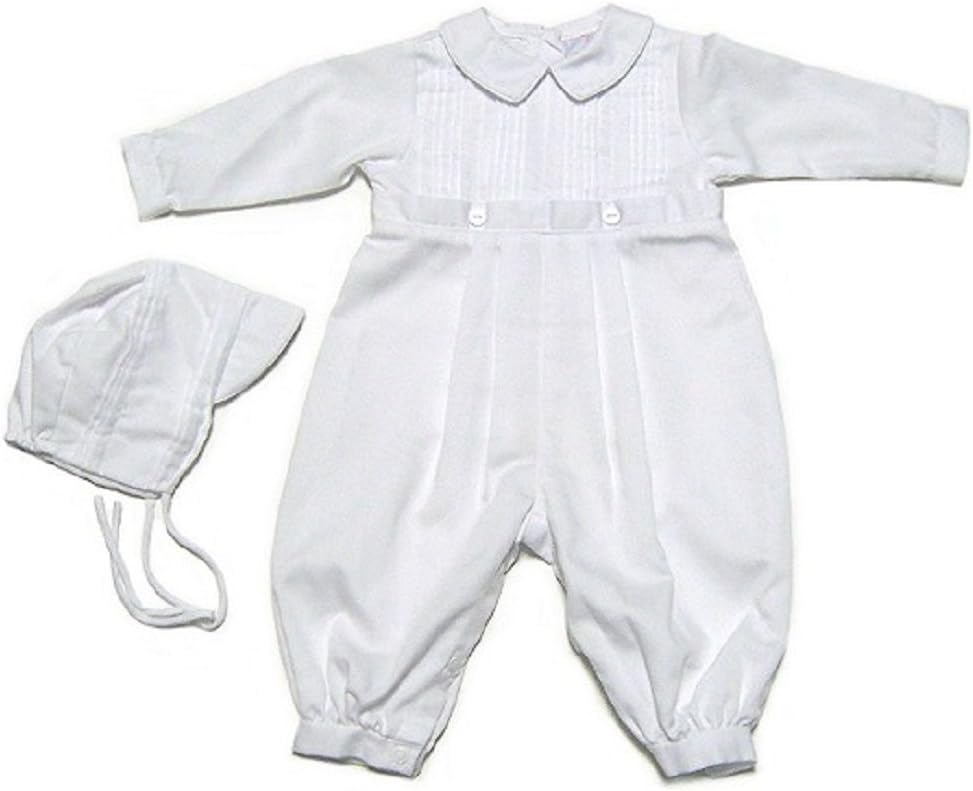 Baby Boys Christening Outfit, Pique Christening Baptism Long Sleeve