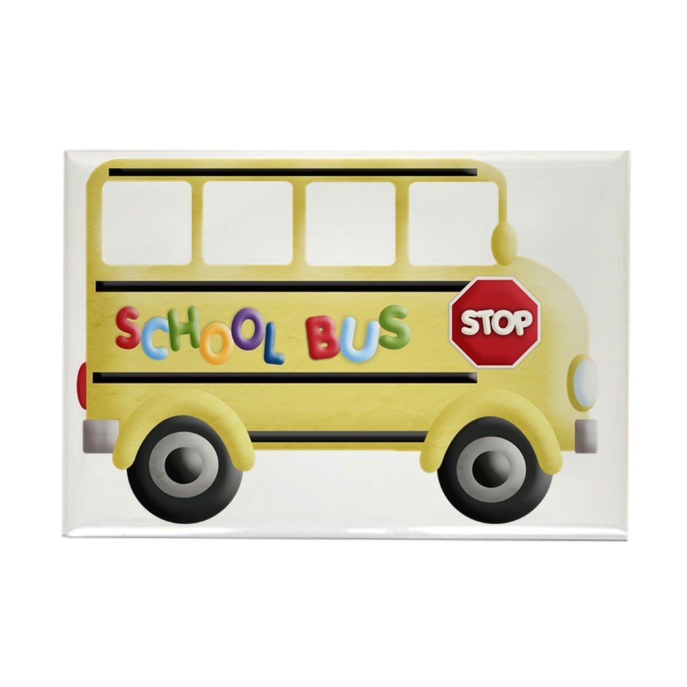 CafePress Cute Yellow School Bus Rectangle Magnet, 2"x3" Refrigerator Magnet