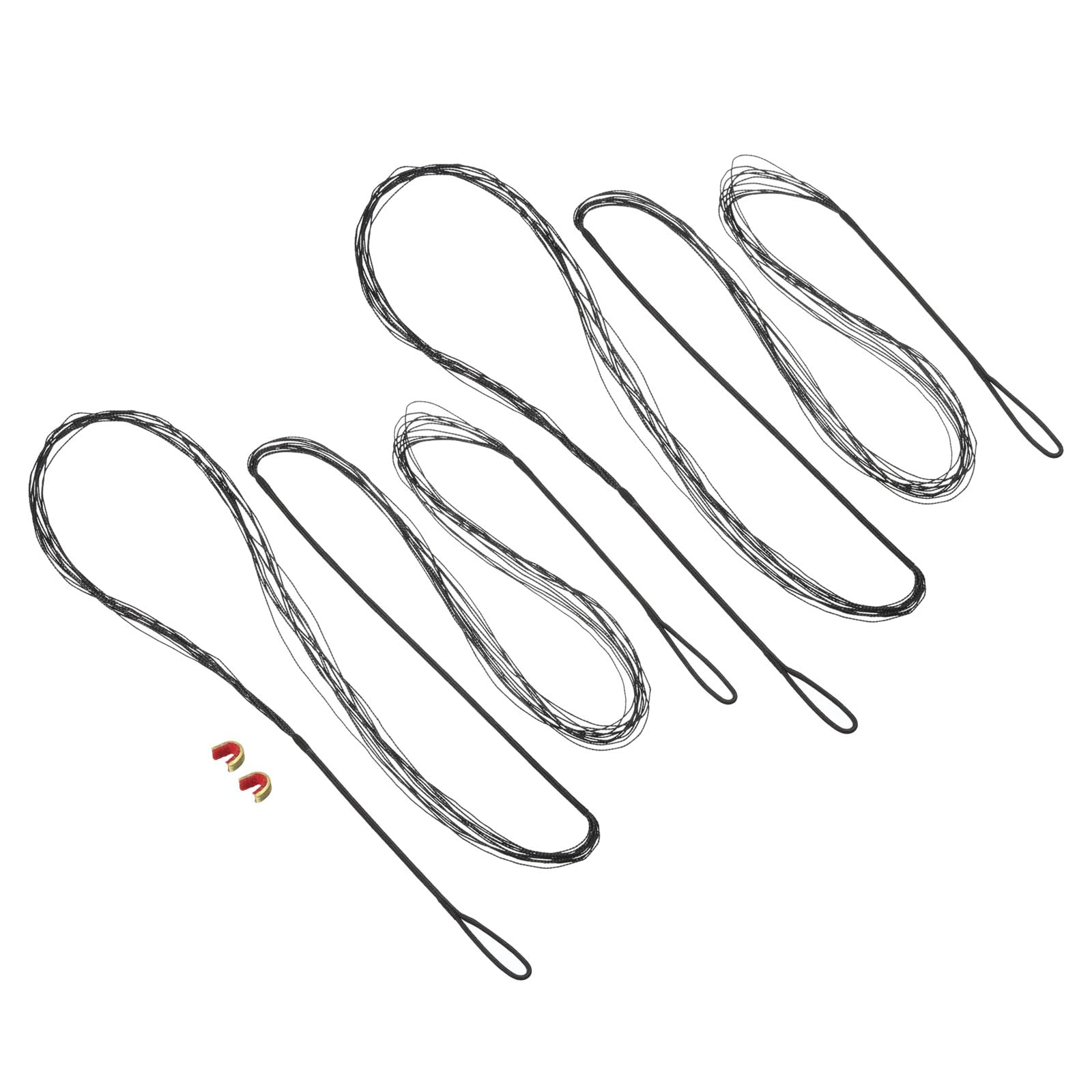 PATIKIL Bow String Replacement,12 Strands Recurve Bowstring with Nock Point for AMO 62" Traditional Recurve Bow, Black