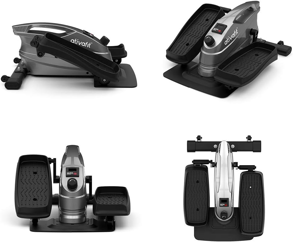 ATIVAFIT Under Desk Elliptical Bike, Pedal Exerciser, Mini Elliptical Machine with Non-Slip Pedal, Display Monitor and Adjustable Resistance, Quiet & Compact Electric Trainer Fitness Peddler : Sports & Outdoors