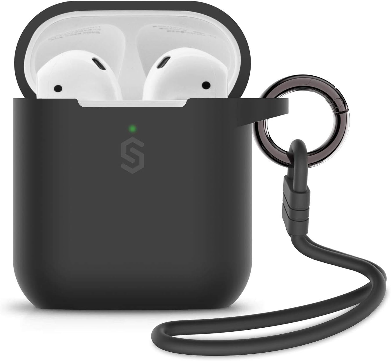 Syncwire AirPods Case, Silicone AirPods 1/AirPods 2 Case Skin with Keychain/Strap/Soft Storage Bag for Apple AirPods [Supports Wireless Charging] [Waterproof and Shockproof]