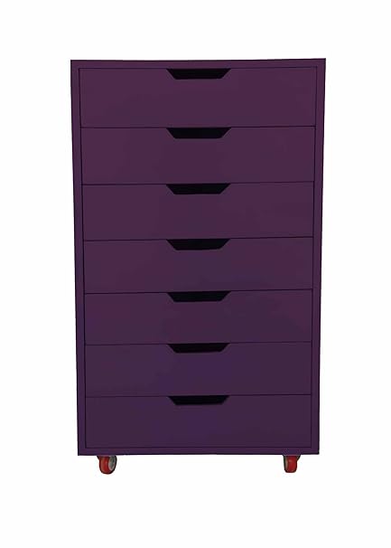 Aprodz Mango Wood Sideboard Storage Dresser Cabinet Balarwa Chest of 7 Drawer On Castors for Living Room | Velvet Queen