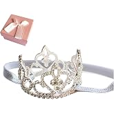 Elesa Miracle Little Girl Crown Baby Girl Infant Toddler Crystal Crown Tiara Headband Baby Photography Headband Props