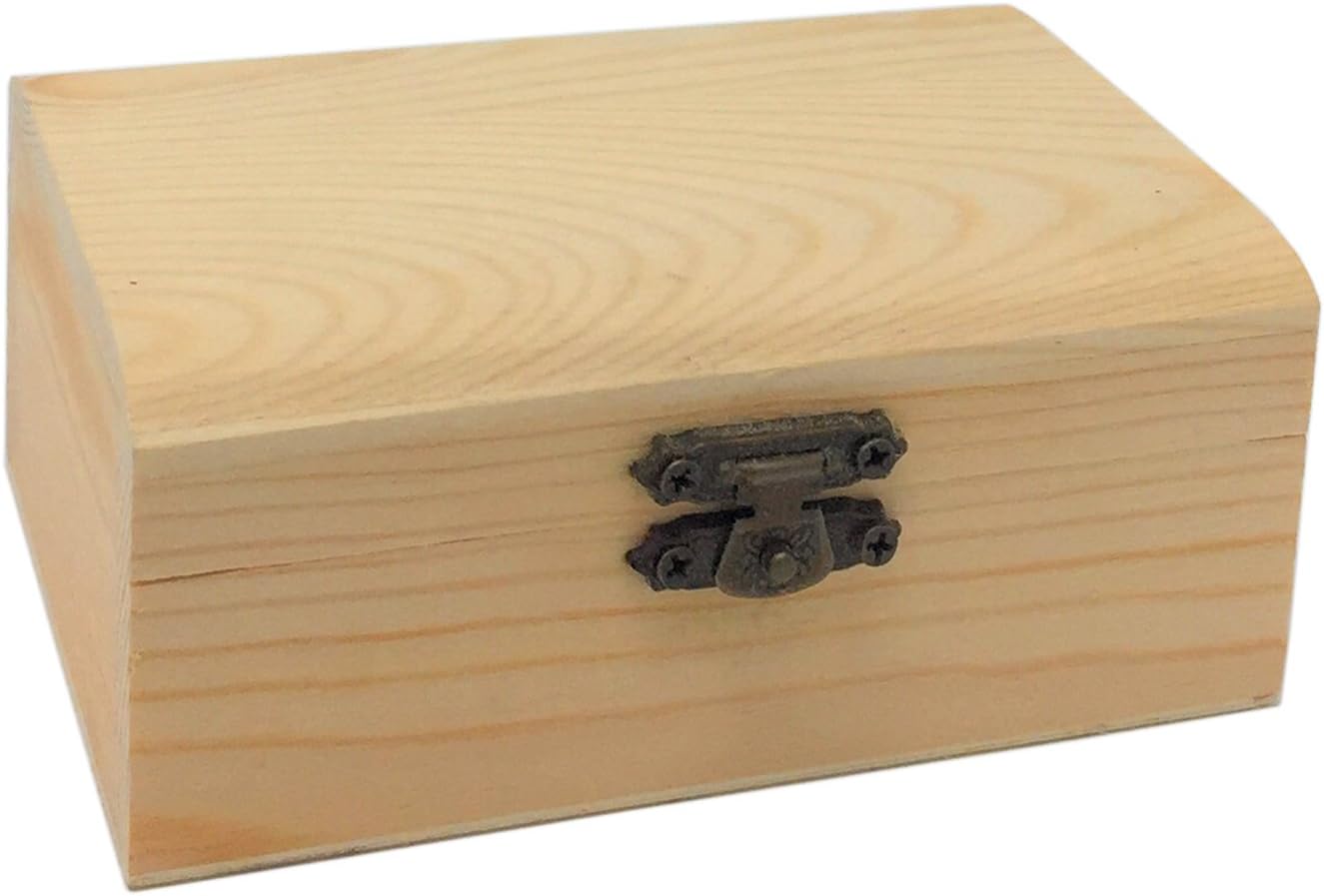 Todo menaje Caja de Madera con Tapa Forma de baúl: Amazon.es: Hogar