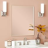 Signature Hardware 953931 Kardon 24" W x 30" H Transitional Rectangular Framed Bathroom Wall Mirror - Satin Nickel