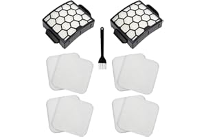 YUEYEE Filter Replacement for Shark LA300 LA301 LA322 LA351 LA500 LA502 LA555 LA360 LA362 LA401 LA455 LA702 Rotator Lift-Away ADV DuoClean PowerFins Upright Vacuum, Part XFFK320 & XHF320 2 HEPA 4 Foam