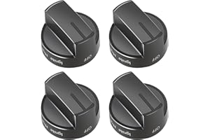 4PCS W10339442 Knob for Whirlpool Gas Range Stove, Surface Burner Control Knob WPW10339442 Replace Part W10339442, WPW1033944