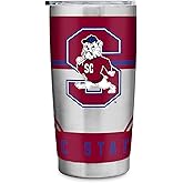 Rico Industries NCAA South Carolina State Bulldogs Standard 20oz Stainless Steel Tumbler with Lid - Great For Coffee, Tea, Water or Cocktails