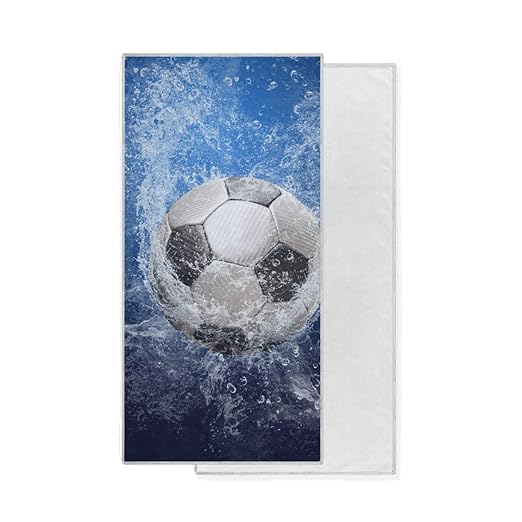 XiangHeFu Baño Toalla de Mano Ducha Agua Alrededor Balón de fútbol ...