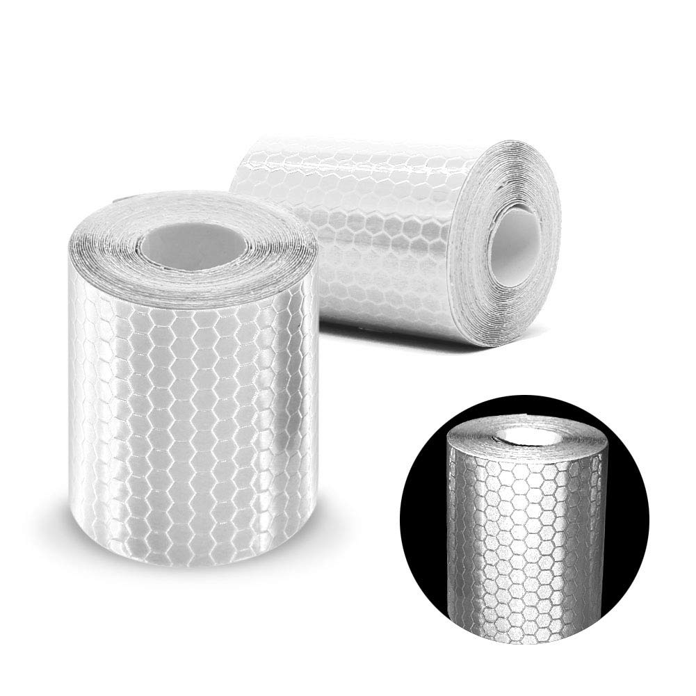 2pcs 3m*50mm High Intensity Prismatic Reflective Safety Tape Vinyl Roll Self-Adhesive Security Marking Tape