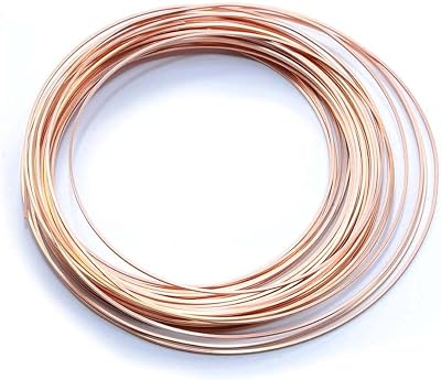 SKYPRO 99.5% Pure Copper Wire 15 Gauge Round Bare Jewelry Beading 16.4 Ft