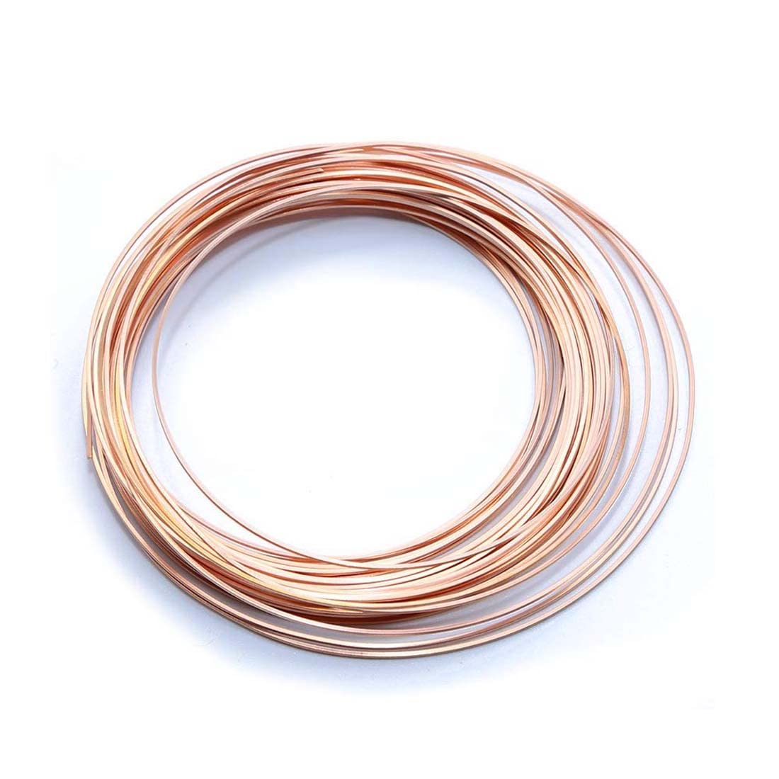 99.5% Pure Copper Wire Round Bare Copper Wire,15 Gauge Jewelry Making Beading Floral Craft Wire (Length 16.4Ft)