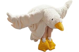 Fun Big White Gooses Pajamas | Cute Gooses Hoodie Blanket Pajamas,Warming Soft,Couple Home Wear Halloween Cosplay Costumes