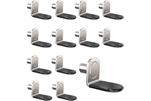 MFDSJ 45 Pcs Shelf Peg Pins, L-Shaped 6mm 1/4 Inch Shelf Holders Pegs with Rubber Sleeve for Cabinet Closet Shelves Glass Support, Silver