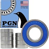 PGN 6202-2RS (10 Pack) Ball Bearing 15x35x11mm Chrome Steel Sealed | Lubricated, Both sides protected against dust