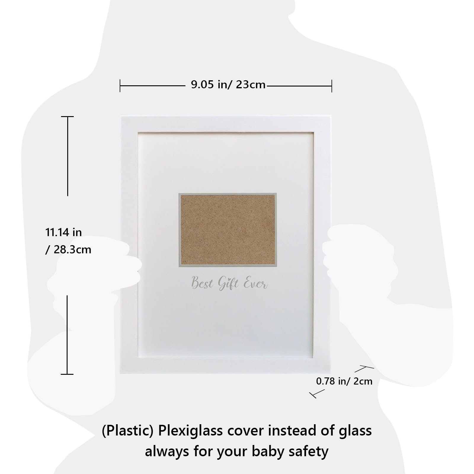 HAMUIERS Sonogram Signature Frame Guest Book, Ultrasound Picture Keepsake Frame, Baby Shower Guest Book Alternatives, Gift for Expecting Moms, White