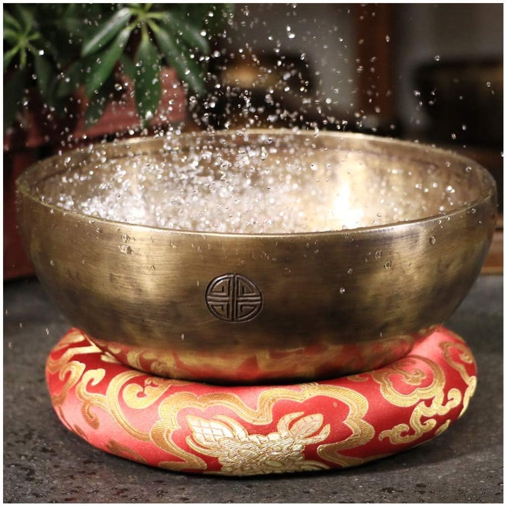 Meditation Brass Singing Bowl Tibetan Audio Bowl for Energy Therapy