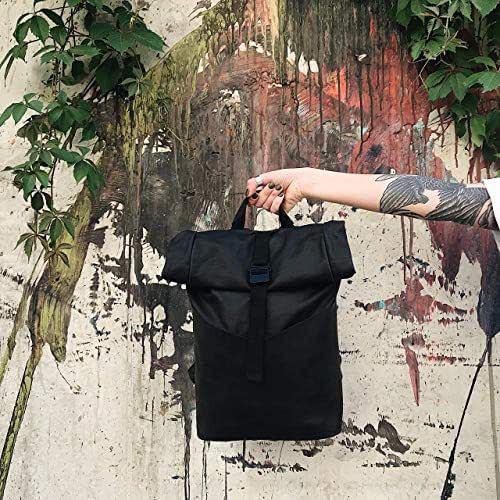 Leather Backpack, Roll Top Backpack, Backpack, Laptop