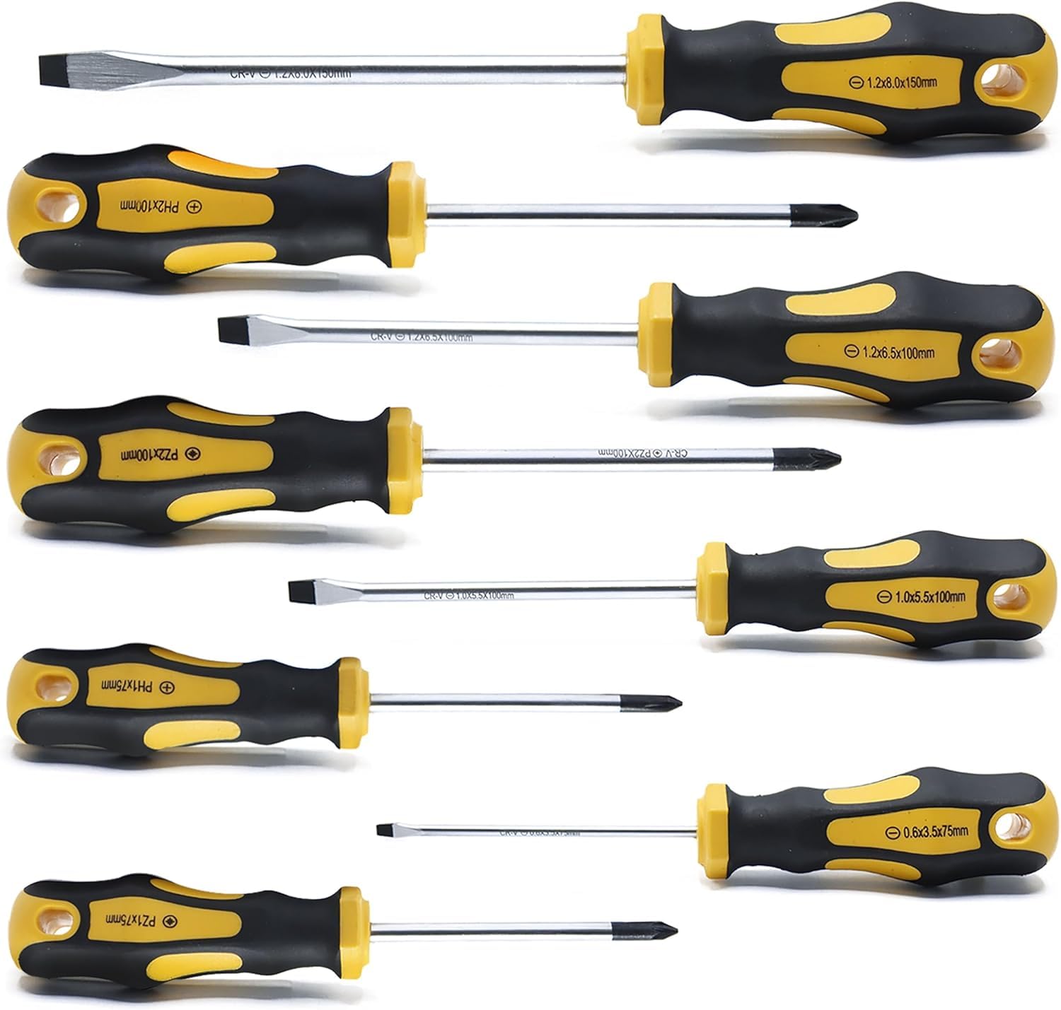 CCLIFE Screwdriver Set 8-Piece Magnetic Screwdriver Set with Slotted, Pozidriv and Phillips CR-V Screwdriver Set with Case