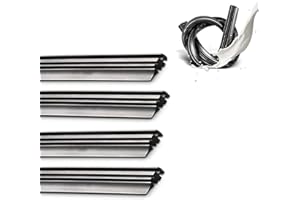 VERORAL 4PCS Silicone Wiper Blade Refills, 28 inch Wiper Refill Adjustable & Universally Compatible with Windshield Frameless Wipers. DIY Cut to Size, Suitable for Cars, SUVs, Trucks, Vans